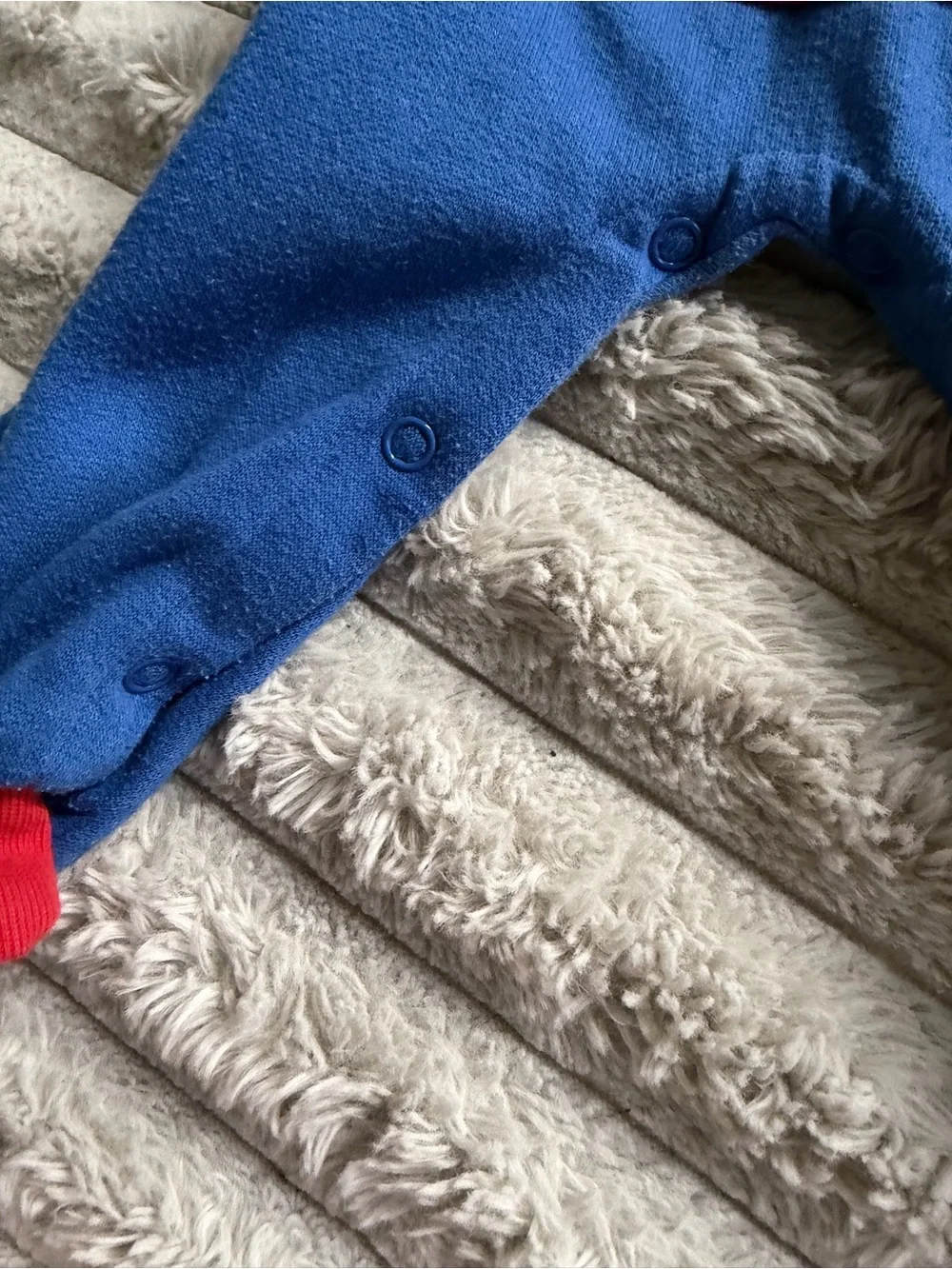 Vintage Buddy Boys Fleece Overalls Blue - Size 12 Months